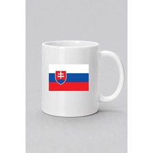 Bahriyeli Collection  Slovakya Bayrağı Baskılı Kupa Bardak