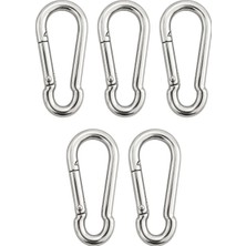 Badem10 (5 Adet) 5 mm Mini Karabina Kilitsiz Metal Klips Kanca Kamp Dağcılık Outdoor Yardımcı Ekipman