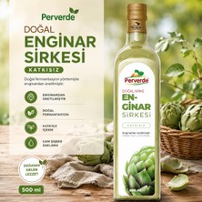Perverde Doğal Enginar Sirkesi 500 ml – Katkısız Enginar Sirkesi – Cam Şişe