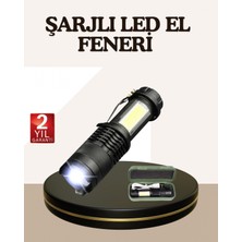 Marsilyan™- Küçük Boy Şarjlı LED El Feneri Taşınabilir Klipsli