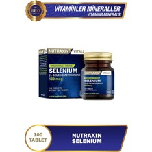 Nutraxin Selenium 100 mcg 100 Tablet | L-Selenometionin Formu | Antioksidan & Bağışıklık Desteği