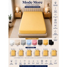 Mode More Sarı Renkli %100 Pamuklu Penye Lastikli Çarşaf 30-35 cm Yüksek Kenar (Tek Kişilik- Çift Kişilik -Battal ve King Ebat)