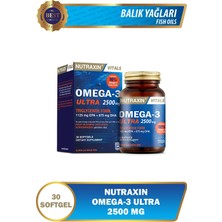 Nutraxin Omega3 Ultra 2500 Mg 30 Softjel - Balık Yağı, EPA 1125, DHA 875 Mg