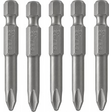 Happy Trend Ph2 Yıldız 5 Adet Bits Uç 50 mm Manyetik Vidalama Ucu Çelik Tornavida Matkap Vida Sıkma Ucu