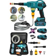 Happy Trend Şarjlı Oto Yıkama Makinesi, 100 Bar, 20 Ah Çift Akülü, 250 Watt, Fırçasız Motor, Bahçe Yıkama Makinası