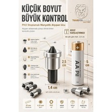 Happy Trend Transformacion 10 Adet Alçıpan Bits Uç Seti - Manyetik Ph2 Krom Çelik 25MM Vidalama Başlığı 722687