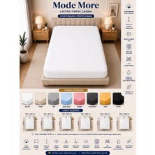 Mode More Beyaz Renkli %100 Pamuklu Penye Lastikli Çarşaf 30-35 cm Yüksek Kenar (Tek Kişilik- Çift Kişilik -Battal ve King Ebat)