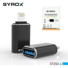 Syrox iPhone / iPad Uyumlu Lightning - USB 3.0 Otg Dönüştürücü Siyah DT25U-L