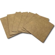 Eding Eğitim Platformu Mandala, Zentangle, Dot Mandala Ahşap Kare Ham Zemin Mdf, 6’lı Set 20*20CM