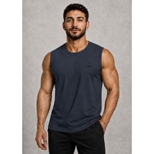 Axxel Erkek Füme Bisiklet Yaka Kolsuz T-SHIRT-D690
