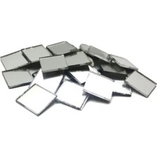 Eding Eğitim Platformu 20MM x 20MM Kare Gümüş Renk Pleksi Yapışkanlı Mozaik Ayna - 20 Adet