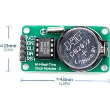 Eding Eğitim Platformu DS1302 Gerçek Zaman Saat Modülü Rtc Hassas Saniye Dakika Saat Gün Yıl Hesaplayıcı Real Time Modül