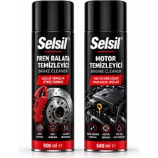 Selsil Fren Balata Temizleyici + Motor Temizleyici 2'li Araç Bakım ve Temizlik Seti