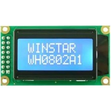 Eding Eğitim Platformu LCD Display Module, 8x2, Blue / White, Stn, Negative, Transmissive - WH0802A-TMI-JT