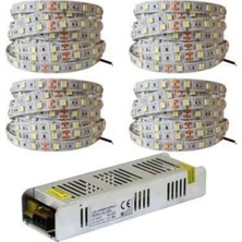 Econa 20 Metre 3 Cipli Günışığı Şerit LED ve 25 Amper Trafo (Metrede 60 Led)
