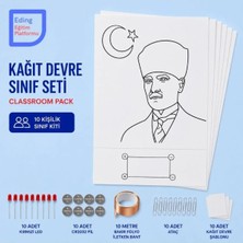 Eding Eğitim Platformu Eding Lightcircuit Atatürk ve Türk Bayrağı Kağıt Devre Eğitim Kiti ve Sınıf Paketi - Paper Circuits Education Kit & Classroom Pack