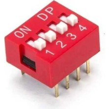 Eding Eğitim Platformu 4-Pin Dip Switch Kırmızı Anahtar Açık Kapalı Seçim Adres Ayar On Off