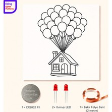 Eding Eğitim Platformu Lightcircuit Yukarı Bak Evi Elektrik Kağıt Devre Eğitim Kiti | Paper Circuits Elektrik Deney| Stem CR2032 LED ve Bakır Iletken Bant