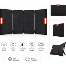 iTECH SOLAR Itechsolar 200 W Katlanabilir Çanta Tipi Güneş Paneli (Siyah)
