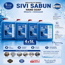 Wbrex Besleyici ve Onarıcı Sıvı El Sabunu 5lt * 4 Adet Ekonomik Boy Okyanus Kokulu