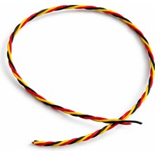 Eding Eğitim Platformu Bükümlü 3 Telli 22AWG Servo Uzatma Kablosu Kırmızı/siyah/sarı - 50 cm