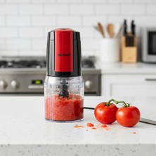 Homend 2110H Robochop Doğrayıcı 2 Bıçaklı Siyah Kırmızı BPA Free 600 W Güçlü Performans 500 ml