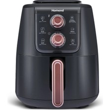 Homend Airfryday 2508H 4 Litre Yağsız Sıcak Hava Fritözü Tek Hazne Isı Ayarı Özellikli