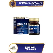 Nutraxin Folic Acid 400 Mcg 100 Tablet | Folik Asit (B9)