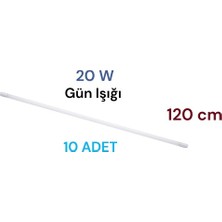 Suntero 10 Adet 20 Watt 120 cm LED Floresan Plastik Gün Işığı