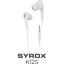 Syrox K12S Kristal Netliğinde Stereo Ses Veren Mikrofonlu Kablolu Kulaklık - 3.5mm Jack