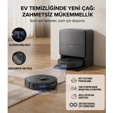 Roborock 36.000 Pa Yüksek Emişli Çift Döner Paspaslı Akıllı Robot Süpürge,  8cm Eşik Atlama, Kendini Yıkama Fonksiyonu, Üstün Performanslı + Tiftik Cihazı