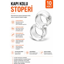 Dünya Sünger 10 Adet Şeffaf Kapı Kolu Stoperi Silikon Kapı Kolu Koruyucu Duvar Çarpma Önleyici Darbe Emici