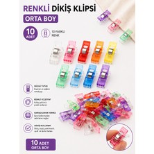 Liva Craft Kumaş Klipsi Orta Boy 10'lu, Kumaş Sabitleme Mandalı, Patchwork Klipsi