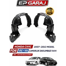 EP Garaj Otomotiv Honda Civic 2006-2012 Model Uyumlu Fd 6 Sağ Sol Davlumbaz Takımı