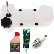 Hsgl Motorlu Tırpan 4 Delik Komple Yakıt Deposu 2t 100ML Yağ 120GR Gress Buji Set