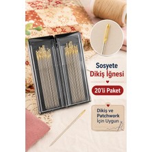 Liva Craft Sosyete Dikiş Iğnesi Altın Başlı, Iri Delikli Iğne 20 Adet
