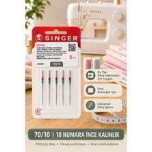 Liva Craft Singer 70/10 Makine Iğnesi, Ev Tipi Makine Iğnesi, Singer Dikiş Iğnesi 2020 10 Numara