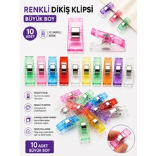 Liva Craft Kumaş Klipsi Büyük Boy 10'lu, Kumaş Sabitleme Mandalı, Patchwork Klipsi
