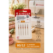 Liva Craft Singer 80/12 Makine Iğnesi, Ev Tipi Makine Iğnesi, 2020 Singer Dikiş Iğnesi 12 Numara