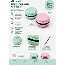 Liva Craft Mıknatıslı Iğne Tutucu Makaron Tasarımlı, Temizleyici ve Bileyici, Iğnedenlik