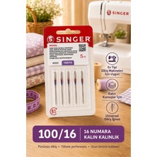 Liva Craft Singer 100/16 Makine Iğnesi, Ev Tipi Makine Iğnesi, 2020 Singer Dikiş Iğnesi 16 Numara