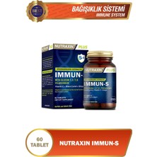 Nutraxin Immun-S 60 Tablet | Beta-Glukan + Afrika Sardunyası + Çörek Otu + Zencefil + C Vitamini