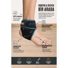 Flexy Medical Mavi Ayak Bileği Destek Bandı, Ayarlanabilir Ayak Bilekliği, Elastik Ayak Bileği Bandajı, Sporcu Ayak Bileği Koruyucu, Destekleyici, Sağ Sol Uyumlu, Günlük ve Spor Kullanımı