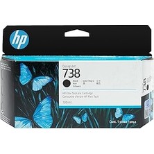 TeknoKapsül Hp 738 130-ML Black Designjet Ink Cartridge Mürekkep Kartuşu 1 Adet Orijinal Standart Verim Siyah