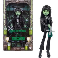 Monster High x Universal Monsters Frankenstein Bebek | Siyah Kıyafetlere ve Yel Değirmeni Şeklinde Çantaya Sahip Koleksiyona Uygun JKM49