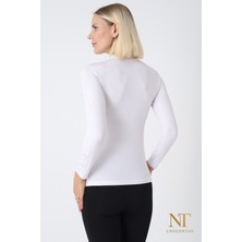 NT Underwear Kadın Bambu Balıkçı Yaka Uzun Kol Body – Hafif, Rahat ve Şık
