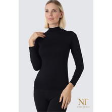 NT Underwear Kadın Bambu Balıkçı Yaka Uzun Kol Body – Hafif, Rahat ve Şık