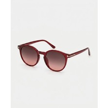 Funeyes Ovira Yuvarlak Bordo Güneş Gözlüğü Unisex Erkek Kadın