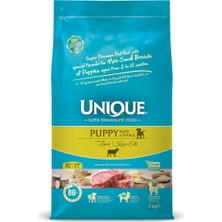 Unıque Unique Mini ve Küçük Irk Yavru Köpek Maması Kuzu Etli 3 kg
