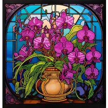 İğne İzi 5d Elmas Taş Işleme Kiti Tablo 35X35 cm - Diamond Painting Set - Dıy Kit Diamond Art YEEX16293